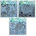 3 Crafters Workshop Mixed Media Stencils Set| for Arts, Card Making, Journaling, Scrapbooking | 6 Inch x 6 Inch Templates | Sea Creatures, Octopus, Sea Turtles