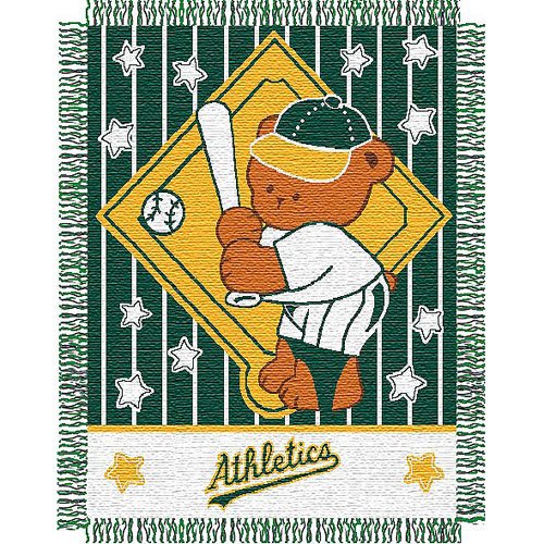 Oakland Athletics MLB Triple Woven Jacquard Throw (044 Series) (36x46