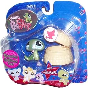 Littlest Pet Shop Special Edition Pet Sassiest #969 Portable Collectible Figure Gift Set - Snake with Basket