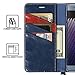 Galaxy Note 7 Case, TORU [SNAP STRAP] Note 7 Wallet Case with [CARD SLOT][SNAP BUTTON][WRISTLET] for Samsung Galaxy Note7 - Navy