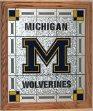 Michigan Wolverines - University of - NCAA 15.5 X 18 Glass Wall Plaque