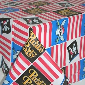 Pirate Party Tablecover, plastic, Pirate Party Supplies