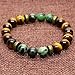 AmorWing Tiger Eye Prayer Bead Stretch Bracelet for Men & Women, Unique Design