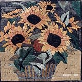 16x16" Marble Mosaic Pattern Art Tile Accent Insert