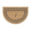 Monogrammed Doormat with Black Border - I (23.5x35.5" Round)