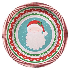 Tis The Season Santa Claus Paper Plates 