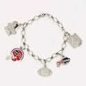 Buffalo Bills Silver Tone NFL Charm Bracelet