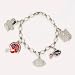 Buffalo Bills Silver Tone NFL Charm Bracelet