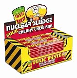 TOXIC WASTE Nuclear Sludge Chew Bars, Cherry, 0.7 Ounce Bars (Pack of 72)