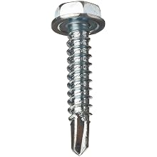 Zinc Plated Steel Self Drillling Screw, Hex Head