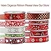 Fowod Shimmer Sheer Organza Ribbon, 54 Yard / 164 Feet, 0.4 Inch Wide, Red