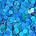 8mm Round Sequins Marine Blue Shimmer Lazer Rainbow Loose Paillettes. Made in USA