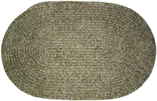 Oval Braided Rug 5'x8': Chenille - Driftwood