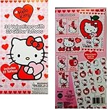 34 Hello Kitty Valentines with 35 Glitter Tattoos