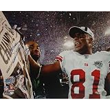 Steiner Sports NFL Amani Toomer SB XLII Celebration with Newspaper Autographed 8-by-10-Inch Photograph