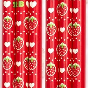 fraise rouge crayon bois coeurs Cr�me au Japon