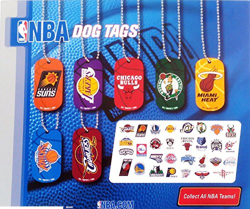 NBA Dog Tags Necklaces - Licensed Set of All 30 NBA Teams- Complete with Ball Chains (Ball Chain 21 Inches Long)