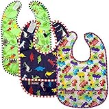 Kushies Taffeta Waterproof Bib - Multi - Boy - 3 ct by Kushies [並行輸入品]