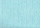 Teal Faux Bamboo Wallpaper