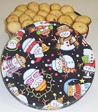 Gourmet Food : Scott's Cakes 2 1/2 lb. Coconut Macaroon Cookies in a Happy Snowman Tin