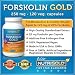 NutriGold Forskolin for Weight-Loss and Metabolism, 120 Vegetarian Capsules (Same as Forskolin 125 mg standardized to 20% OR Forskolin 250 mg standardized to 10%)