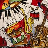 Ceramic Art Tile Jazz Music Combo 3-D Decoration