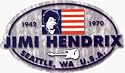 Jimi Hendrix - 1942-1970 Seattle Washington USA Oval Logo - Sticker / Decal