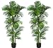 TWO Pre-Potted 6' Artificial King Areca Palm Trees