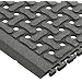 The Andersen Company 4401 Nitrile Rubber Comfort Flow Modular Side Tile with Grit and Holes, 19-1/8" Length x 18" Width x 0.562" Thick, Black (Box of 6)