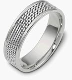 Platinum 7mm Comfort Fit Wedding Band Ring