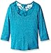 Amy Byer Girls' Big Faux Wrap Top with Lace Back