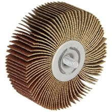 Merit Super Finish Quick-Change Mini Grind-O-Flex Abrasive Flap Wheel, Threaded Spindle, Ceramic Aluminum Oxide