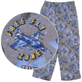 Fighter Jet Gray Pajama Pants for Boys