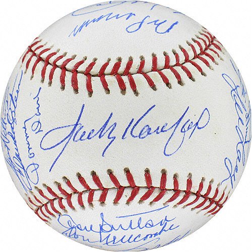 Los Angeles Dodgers Autographed Baseball Signed by 21 All Time Dodger Greats with Years Played Inscriptions