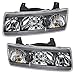 Brock Replacement Driver and Passenger Set Headlights Compatible with 22702945 22702946