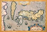 Art Poster, Map of Japan - 27.5 x 18.75