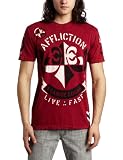 Affliction Men's Edgar Smash Short Sleeve Tee, Red, X-Large