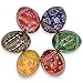 6 Hand Painted Wooden Ukrainian Easter Eggs