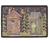 Rustic Lodge Outhouse Bath Area Rug Mat Out to the Woods