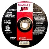 SAIT 22047 Type 27 6-Inch x .045-Inch x 7/8-Inch A60S General Purpose Depressed Center Grinding Wheels - 50 Pack