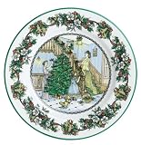 Spode World of Christmas Annual Carol Plate, 1 In Series of 4, Deck the Halls