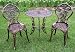 Outdoor Patio Rose 3-pc. Metal Bistro Set