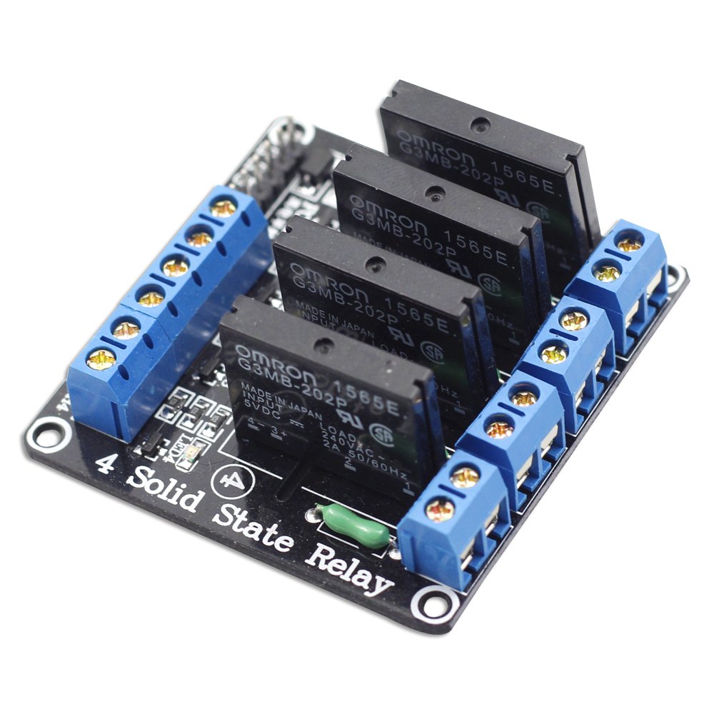 SunFounder 5V 4 Channel Solid State Relay Board for Arduino Uno