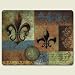 Bourbon Street Fleur De Lis 8 x 10-inch Tempered Glass Cutting Board