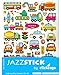 Jazzstick Cute & Fun Cars Bus Train Taxi Truck Stickers for Kids 10 sheets (VST05A03)