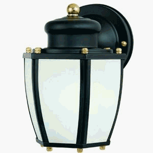 Westinghouse 64516 One-Light Outdoor Downward Wall Sconce, Matte Black with Frosted Globe by 