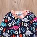 Girls Cotton Birds Animals Print Crewneck Long Sleeve T-Shirt Dress (Dinosaur, 5-6Y)