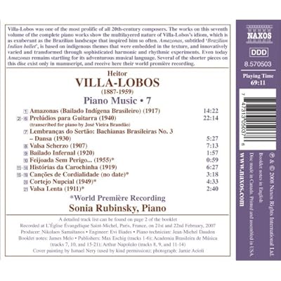 Piano music v. 7 back cover