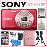 Sony Cyber-Shot DSC-WX9 16.1 MP Digital Camera with 5x Optical Zoom in Red  ....