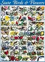 State Birds & Flowers 1000 Piece Puzzle